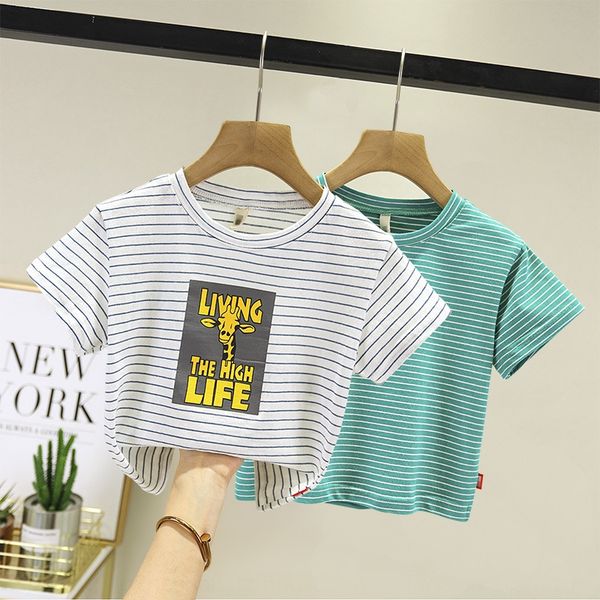 children's short-sleeved 20 new boys' striped deer short-sleeved korean t-shirt t-shirt baby cartoon top, Blue
children's short-sleeved 20 new boys' striped deer short-sleeved korean t-shirt t-shirt baby cartoon top, Blue