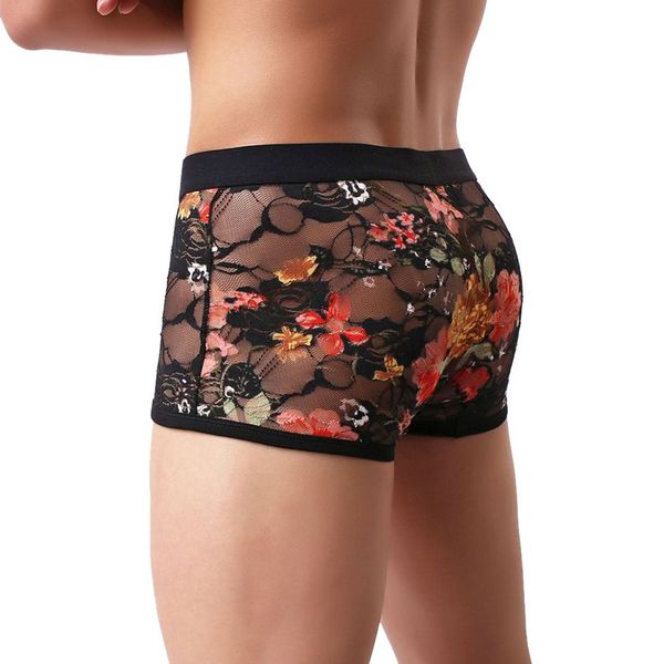 dropship fashion men's boxer briefs lace printed panties mens black elastic breathable underwear flower print seamless underpant, White;black
dropship fashion men's boxer briefs lace printed panties mens black elastic breathable underwear flower print seamless underpant, White;black