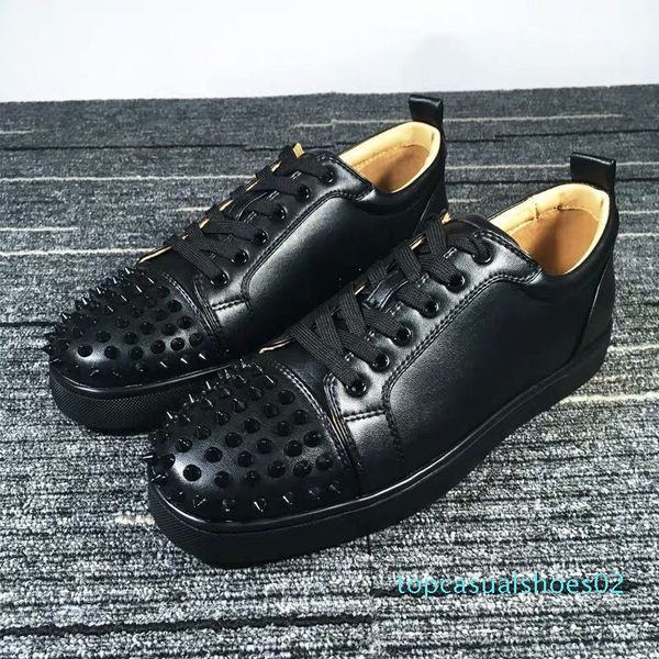 2019 designer sneakers red bottom shoe low cut suede spike luxury shoes for men and women shoes party wedding crystal leather sneakers t02, Black
2019 designer sneakers red bottom shoe low cut suede spike luxury shoes for men and women shoes party wedding crystal leather sneakers t02, Black