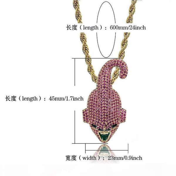 dragon ball супер majin буу ожерелье iced out cz hip hop золото серебро цвет мужчины женщины подвески цепи ювелирные изделия, Silver
dragon ball супер majin буу ожерелье iced out cz hip hop золото серебро цвет мужчины женщины подвески цепи ювелирные изделия, Silver