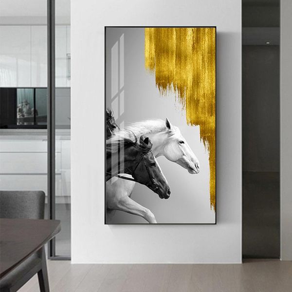 Abstract Golden Poster White Black Horse Print Luxury Canvas Art Pop Wall Art Picture for Living Room Home Decor (No Frame)
Abstract Golden Poster White Black Horse Print Luxury Canvas Art Pop Wall Art Picture for Living Room Home Decor (No Frame)