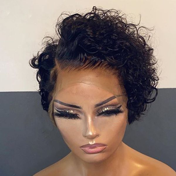 pixie cut curly bob wig for black women pre plucked brazilian virgin human hair full lace wigs with baby hair lace front wig, Black;brown
pixie cut curly bob wig for black women pre plucked brazilian virgin human hair full lace wigs with baby hair lace front wig, Black;brown