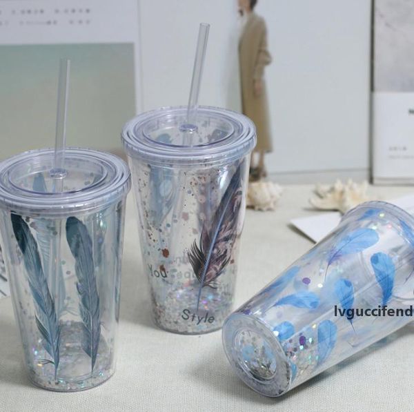 latest 18.6oz angel and devil feathers, double plastic straw ice cup in summer, drink juice, frozen water glass, ing
latest 18.6oz angel and devil feathers, double plastic straw ice cup in summer, drink juice, frozen water glass, ing