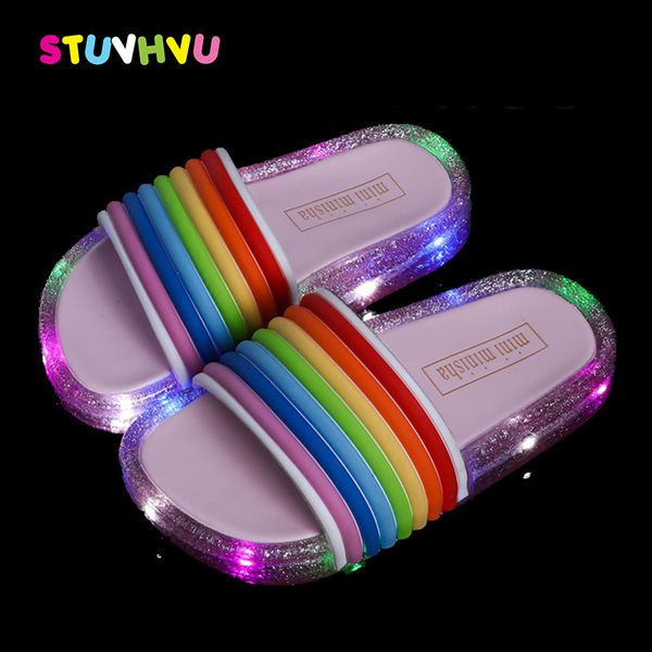 summer children sandals and slippers girls rainbow straps shoes 2020 new fashion led flash jelly shoes toddler kids slippers, Black;grey
summer children sandals and slippers girls rainbow straps shoes 2020 new fashion led flash jelly shoes toddler kids slippers, Black;grey