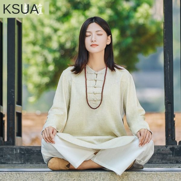 nbrz9 chinese style zen women's cotton linen mid-length tea tea clothing women's autumn and winter meditation dress cotton and lin, White;red
nbrz9 chinese style zen women's cotton linen mid-length tea tea clothing women's autumn and winter meditation dress cotton and lin, White;red