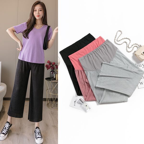 630# maternity pants summer casual pants loose straight solid color comfy belly support elastic waist, White
630# maternity pants summer casual pants loose straight solid color comfy belly support elastic waist, White