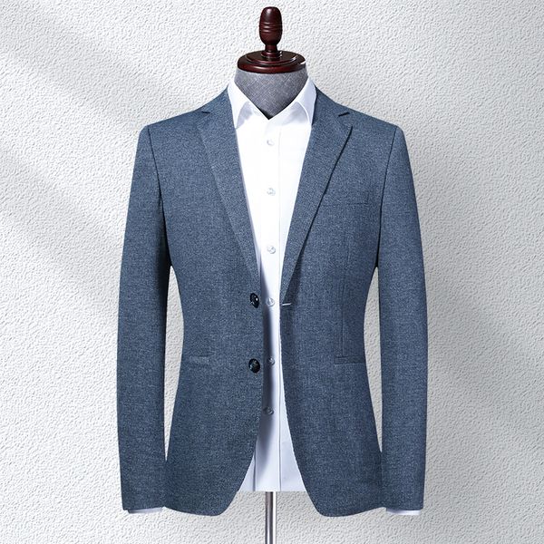 fashionable blazer knitted elastic suit formal business men's jacket long sleeve wedding banquet coat, White;black
fashionable blazer knitted elastic suit formal business men's jacket long sleeve wedding banquet coat, White;black