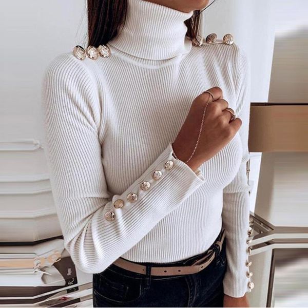 turtleneck rivets white sweater knitted casual jumpers autumn pull femme hiver pullovers women rib mujer camisa feminina, White;black
turtleneck rivets white sweater knitted casual jumpers autumn pull femme hiver pullovers women rib mujer camisa feminina, White;black