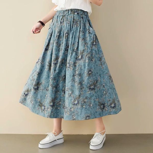 skirts 2021 spring skirt women elastic waist casual all-match print pattern retro female brierf, Black
skirts 2021 spring skirt women elastic waist casual all-match print pattern retro female brierf, Black