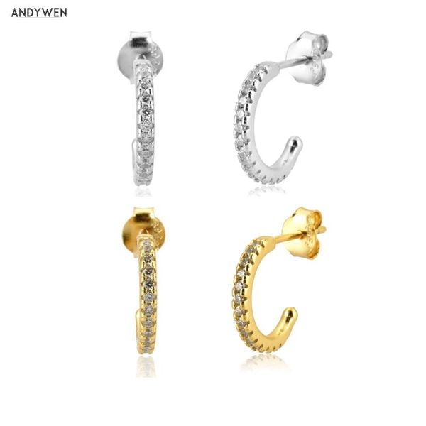 hoop & huggie andywen 100% 925 sterling silver simple hoops women luxury earring aros plata mujer clear cz circle loops jewelry for rock, Golden;silver
hoop & huggie andywen 100% 925 sterling silver simple hoops women luxury earring aros plata mujer clear cz circle loops jewelry for rock, Golden;silver