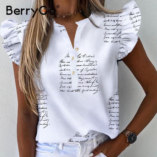 berrygo summer ruffle short sleeve round neck women's shirt flower print hollow out female shirt casual ladies blouse, White
berrygo summer ruffle short sleeve round neck women's shirt flower print hollow out female shirt casual ladies blouse, White