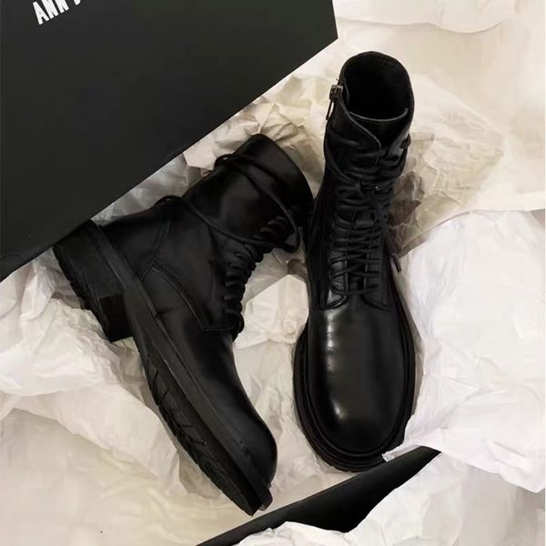boots women's breathable 2020 new style net red chunky heel black roman british style short boots