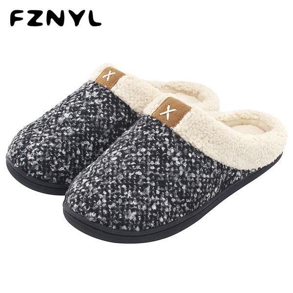 fznyl winter men's shoes cotton warm home slippers women soft indoor memory foam slippers bedroom floor shoes slides size 38-45, Black
fznyl winter men's shoes cotton warm home slippers women soft indoor memory foam slippers bedroom floor shoes slides size 38-45, Black