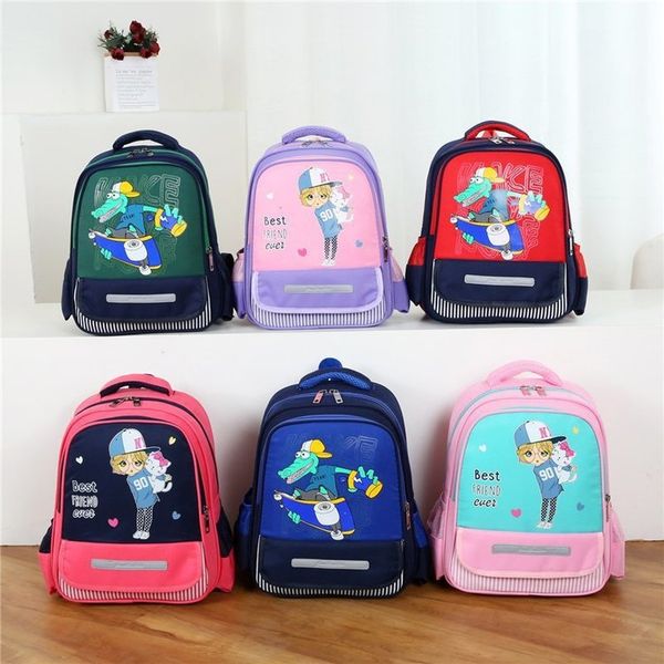 2020 new children's backpack bag for primary school students 123 grade boys and girls leisure ridge burden reduction backpack, White
2020 new children's backpack bag for primary school students 123 grade boys and girls leisure ridge burden reduction backpack, White
