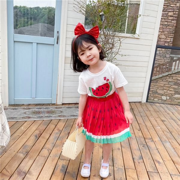 summer cute skirt set 2020 baby girl short sleeve t-shirt + pleated watermelon outfit skirt two piece sets kids 1 to 8 yrs, White
summer cute skirt set 2020 baby girl short sleeve t-shirt + pleated watermelon outfit skirt two piece sets kids 1 to 8 yrs, White