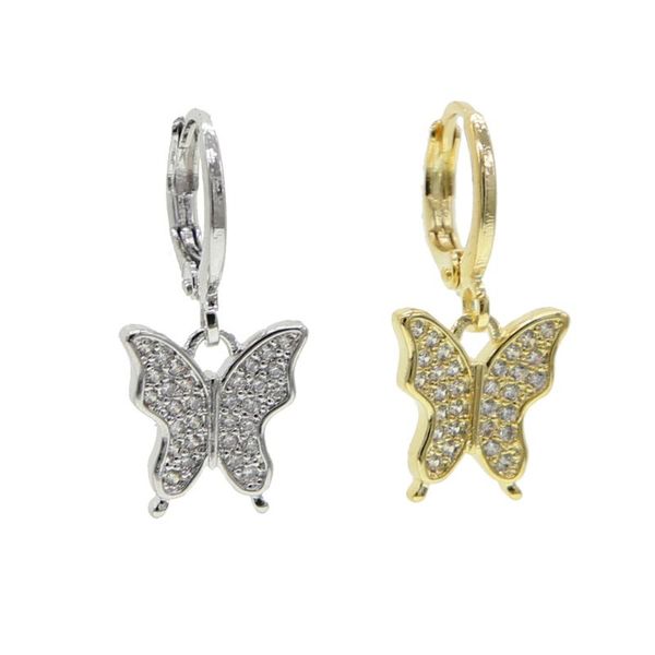 2020 delicate dainty cz gold gilled cute lovely butterfly jewelry cz paved butterfly dangle drop earring for women girls, Silver
2020 delicate dainty cz gold gilled cute lovely butterfly jewelry cz paved butterfly dangle drop earring for women girls, Silver