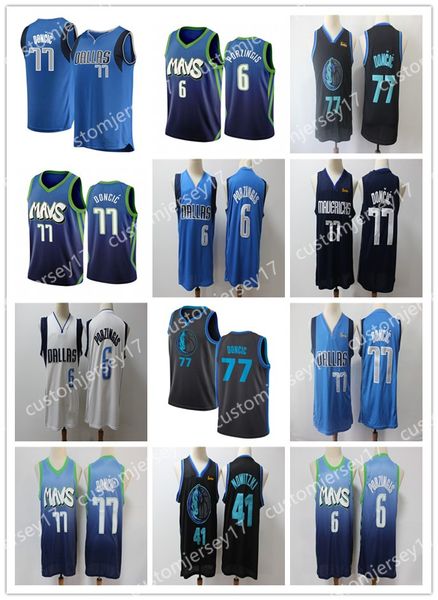 ncaa mavericks даллас 77 doncic 41 новицки 6 porzingis high school luka dirk кристапу колледжа джерси трикотажных изделий баскетбола города, Black
ncaa mavericks даллас 77 doncic 41 новицки 6 porzingis high school luka dirk кристапу колледжа джерси трикотажных изделий баскетбола города, Black