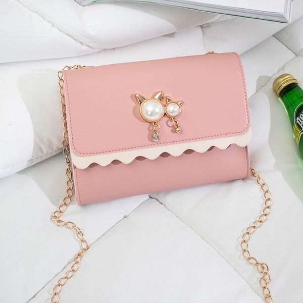 2020 south korea new handbag leisure square sling bag shoulder/crossbody bag hipster chain mobile phone pu mini pack #20