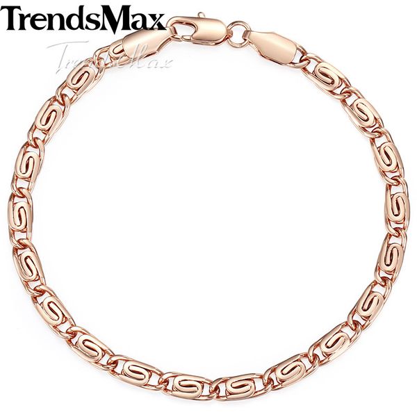 trendsmax fashion 585 rose gold womens bracelet snail chain 5mm 18cm-25cm gb179a, Black
trendsmax fashion 585 rose gold womens bracelet snail chain 5mm 18cm-25cm gb179a, Black