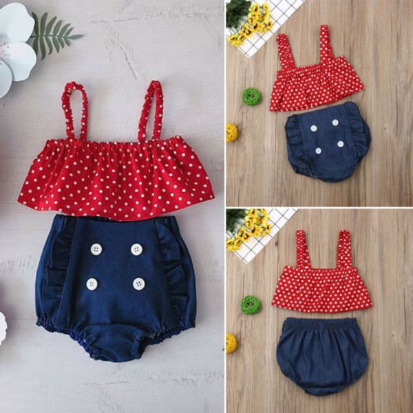 лето новорожденный baby girl одежда полька dot ремень обрезается tops denim short bib брюки 2pcs нижнее хлопок одежда, White
лето новорожденный baby girl одежда полька dot ремень обрезается tops denim short bib брюки 2pcs нижнее хлопок одежда, White