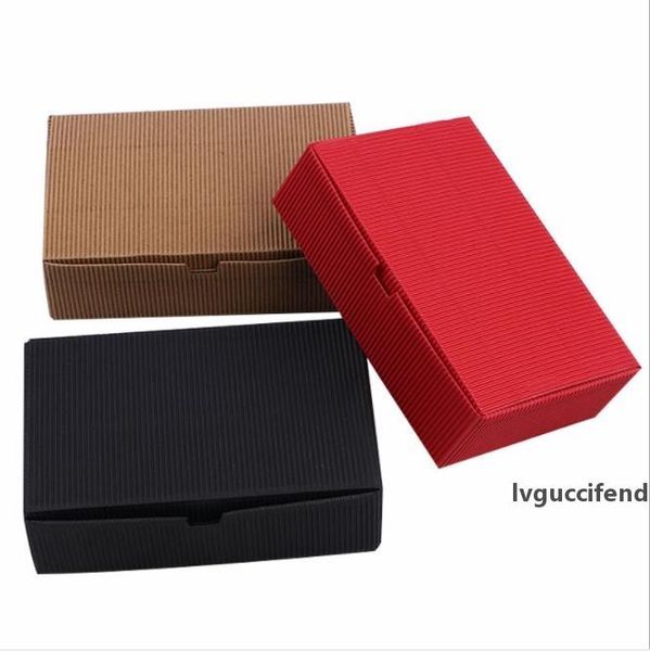 10pcs /18.2*12*5cm black red kraft paper corrugated mooncake boxes cake box packaging gift box