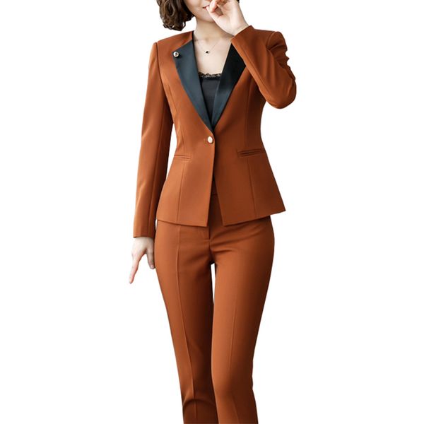 large size women 2 pieces /set womens office business suits pants suit formal business suit long sleeve trouser sets, White;black
large size women 2 pieces /set womens office business suits pants suit formal business suit long sleeve trouser sets, White;black