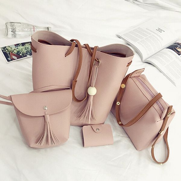 4pcs set fashion women bag tassel pure pu leather composite bag for women clutch handbag set large shoulder bag bolso mujer
4pcs set fashion women bag tassel pure pu leather composite bag for women clutch handbag set large shoulder bag bolso mujer