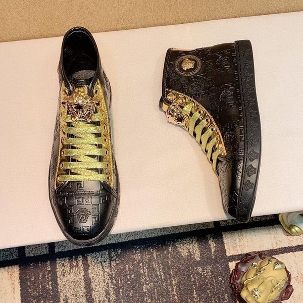 2020 luxury custom medusa embossed leather comfortable high-casual men's short boots,and fashionable wild lace-up snea, Black
2020 luxury custom medusa embossed leather comfortable high-casual men's short boots,and fashionable wild lace-up snea, Black