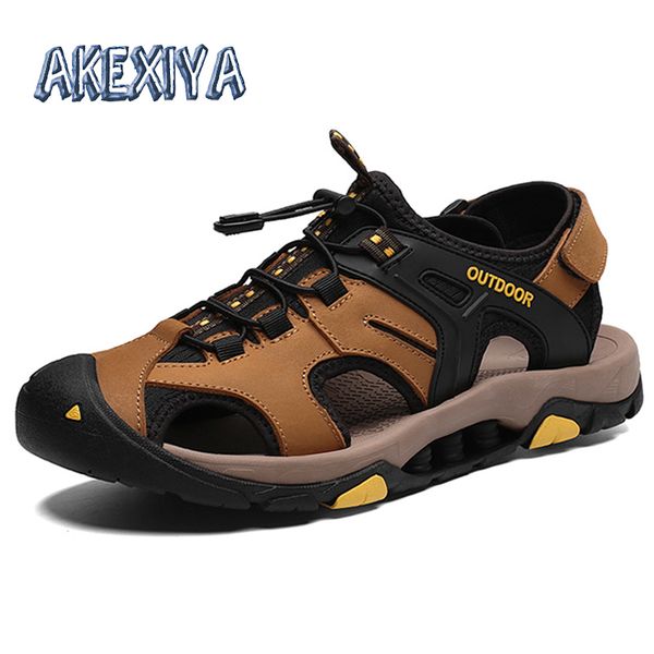 men's summer shoes handwork leather men's sandals outdoor lightweight men beach sandals comfortable non-slip mans footwear, Black
men's summer shoes handwork leather men's sandals outdoor lightweight men beach sandals comfortable non-slip mans footwear, Black