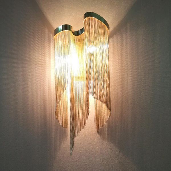 wall lamp modern design luxury fashion aluminum chain e14 bulb bedside bedroom living room
wall lamp modern design luxury fashion aluminum chain e14 bulb bedside bedroom living room