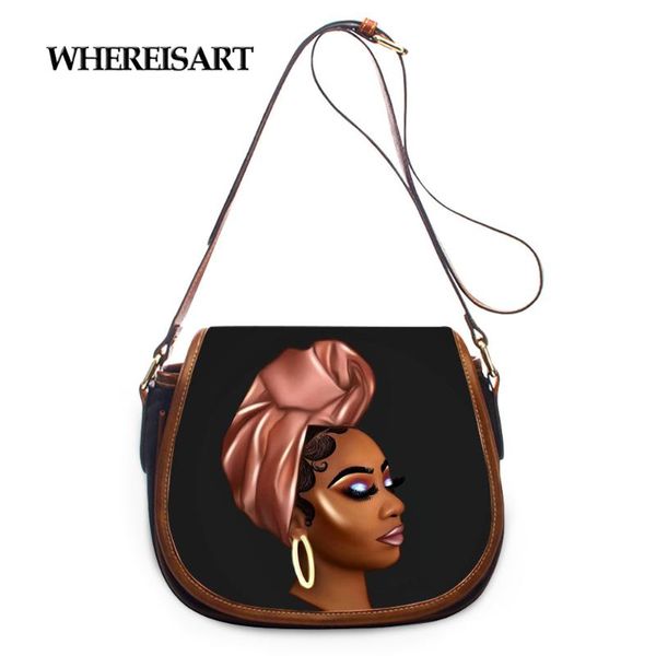 whereisart magic african black girl print shoulder messenger bags women travel pu leather crossbody bag saddle bag for female
whereisart magic african black girl print shoulder messenger bags women travel pu leather crossbody bag saddle bag for female