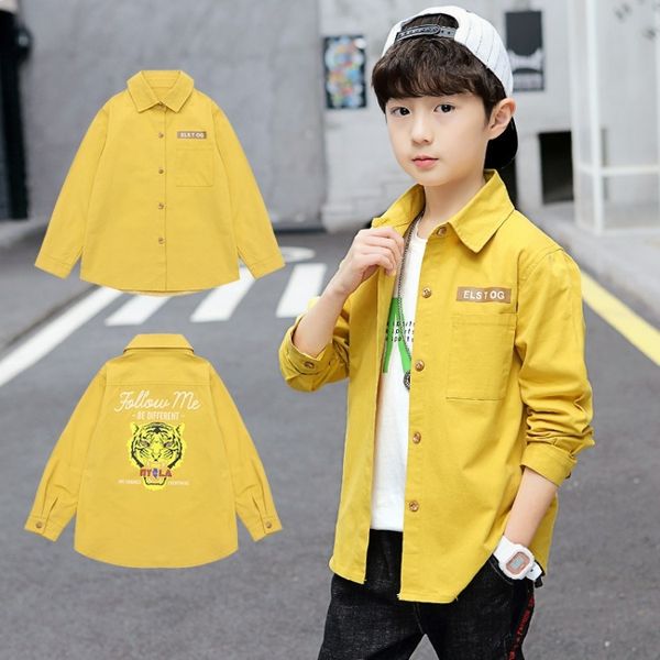 2020 новый мальчиков одежды средних и больших детей мультфильм модно длинные рукава рубашки рубашки красивый и модный осенний, White;black 
2020 новый мальчиков одежды средних и больших детей мультфильм модно длинные рукава рубашки рубашки красивый и модный осенний, White;black