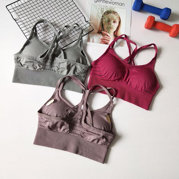 energy seamless sports bra running back cross strappy yoga bra with removable pads brassiere sport woman fitness activewear, White;red
energy seamless sports bra running back cross strappy yoga bra with removable pads brassiere sport woman fitness activewear, White;red