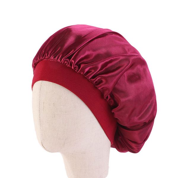 kids girls satin bonnet night sleep caps hair protect head cover wide band hats solid color turban, Yellow
kids girls satin bonnet night sleep caps hair protect head cover wide band hats solid color turban, Yellow