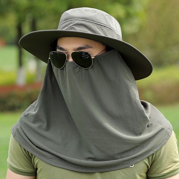 outdoor fishing cap trendy wide brim breathable adjustable 360 degree sun protection hat removable ear neck cover visor cap, Blue;gray
outdoor fishing cap trendy wide brim breathable adjustable 360 degree sun protection hat removable ear neck cover visor cap, Blue;gray