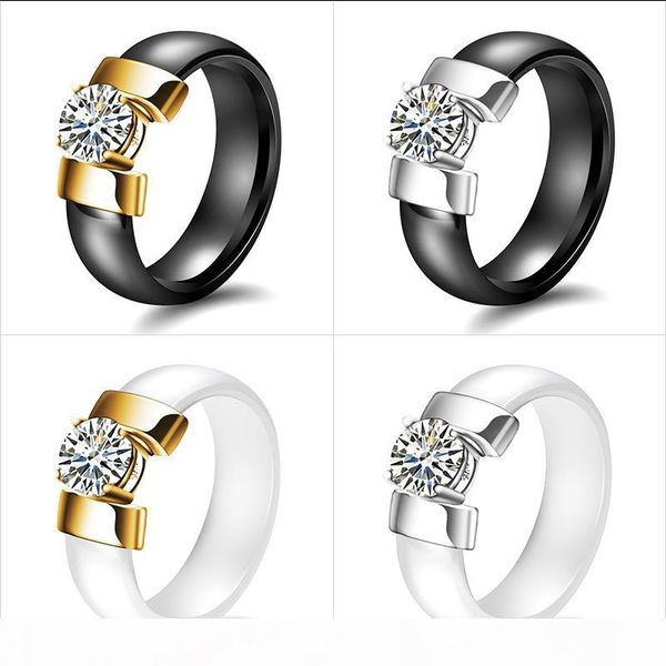 european and american fashion new ceramic ring black and white diamond couple ring hypoallergenic smooth ring factory wholesale, Silver
european and american fashion new ceramic ring black and white diamond couple ring hypoallergenic smooth ring factory wholesale, Silver