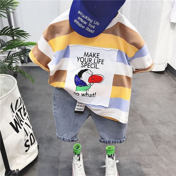y61zt trendy clothing summer 2020 boysshort-sleeved patch cartoon t- base children's clothing t- shirt medium children's striped s, Blue
y61zt trendy clothing summer 2020 boysshort-sleeved patch cartoon t- base children's clothing t- shirt medium children's striped s, Blue