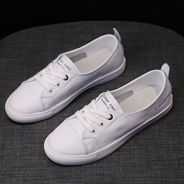 women's genuine leather sneakers ladies white lace up women casual comfortable flat shoes vulcanized woman summer flat shoe, Black
women's genuine leather sneakers ladies white lace up women casual comfortable flat shoes vulcanized woman summer flat shoe, Black