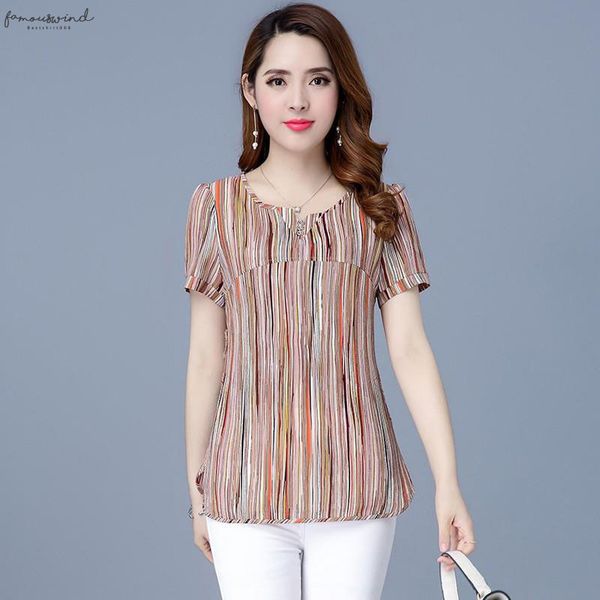 women spring summer style chiffon blouses shirts lady casual striped yellow green short sleeve blusas df2641, White
women spring summer style chiffon blouses shirts lady casual striped yellow green short sleeve blusas df2641, White