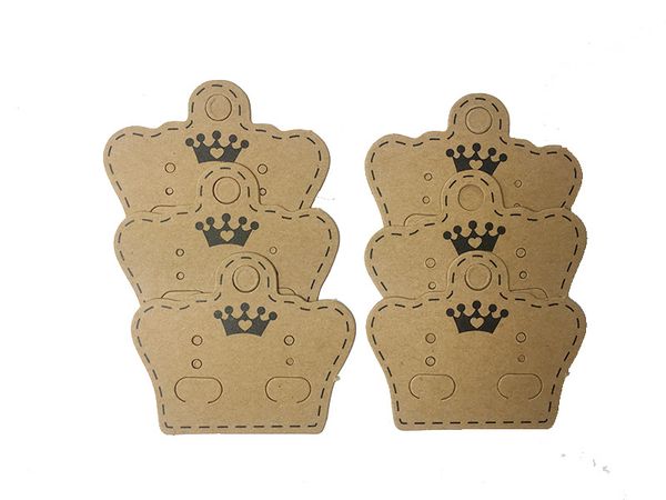 cute earring paper cards holder crown shape earrings display cards kraft card 1.96"x1.57" 122337
cute earring paper cards holder crown shape earrings display cards kraft card 1.96"x1.57" 122337