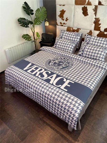 geometric patterns and letter printing home bedding cover new luxcy soft cotton bedding suit modern style family bedding supplies