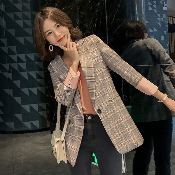 eo342 88532019 fall/winter new korean style loose slimming plaid business small for jacketwomen 88532019 fall/winter new korean style loose, White;black
eo342 88532019 fall/winter new korean style loose slimming plaid business small for jacketwomen 88532019 fall/winter new korean style loose, White;black