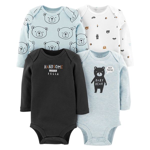 4 pieces/lot baby bodysuit 2020 spring fall quality baby girl clothes soft cotton long sleeves bebe boys clothing jumpsuit, Blue
4 pieces/lot baby bodysuit 2020 spring fall quality baby girl clothes soft cotton long sleeves bebe boys clothing jumpsuit, Blue