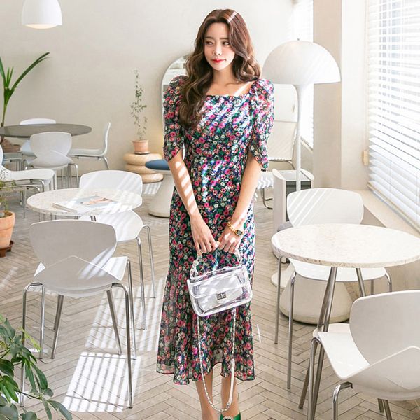 casual dresses floral print summer dress women short sleeve slash neck elegant korean party beach boho long midi vintage 2021 a573, Black;gray
casual dresses floral print summer dress women short sleeve slash neck elegant korean party beach boho long midi vintage 2021 a573, Black;gray