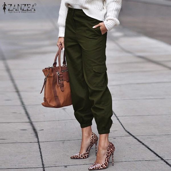 zanzea women's pants ladies casual long cargo pants 2020 fashion female solid loose pockets trousers cotton pantalon streetwear, Black;white
zanzea women's pants ladies casual long cargo pants 2020 fashion female solid loose pockets trousers cotton pantalon streetwear, Black;white