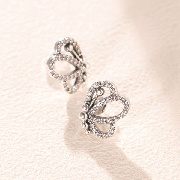 new sparkling openwork butterfly stud earrings fashion women jewelry for pandora 925 sterling silver earring set with original box, Golden;silver
new sparkling openwork butterfly stud earrings fashion women jewelry for pandora 925 sterling silver earring set with original box, Golden;silver