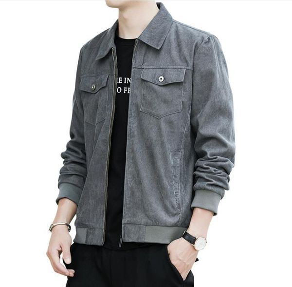 mens corduroy high fashion jackets spring winter lapel neck zipper fly pocket short coats mens streetwear outerwears, Black;brown
mens corduroy high fashion jackets spring winter lapel neck zipper fly pocket short coats mens streetwear outerwears, Black;brown