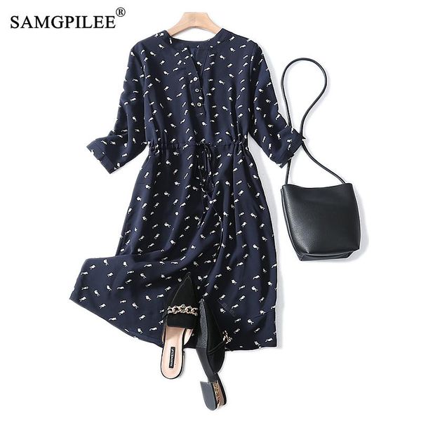 women dresses summer 2020 elegant dress plus size a-line print three quarter sleeve sashes v-neck women summer casual dresses, Black;gray
women dresses summer 2020 elegant dress plus size a-line print three quarter sleeve sashes v-neck women summer casual dresses, Black;gray