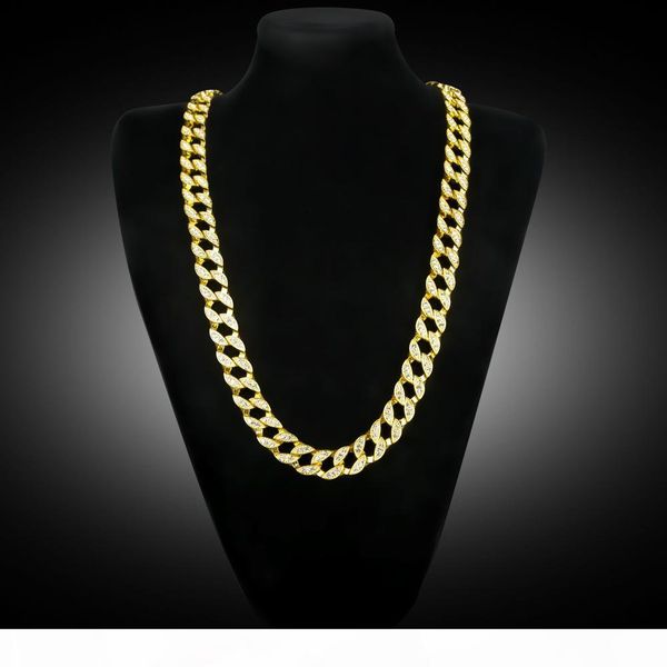 new miami cuban link gold plated iced out white diamond chains long necklaces for mens hip hop jewelry sell, Silver
new miami cuban link gold plated iced out white diamond chains long necklaces for mens hip hop jewelry sell, Silver
