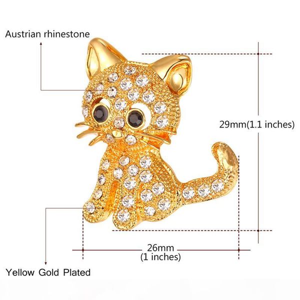 cute cat брошь pin для женщин мужчин костюма рубашки 18k real позолоченном броши с австрийским горным хрусталем, Gray
cute cat брошь pin для женщин мужчин костюма рубашки 18k real позолоченном броши с австрийским горным хрусталем, Gray